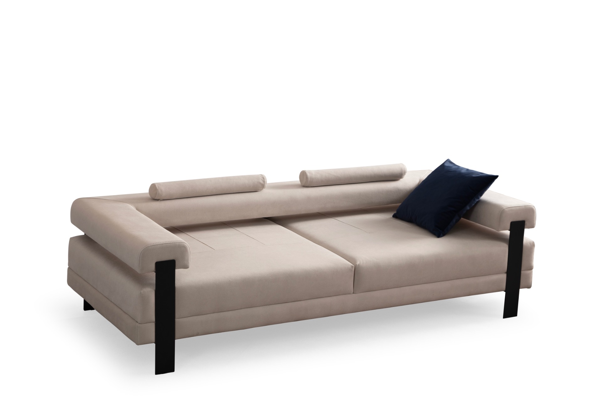 Deep Living Antik Siyah Ayaklı 3 lü Koltuk