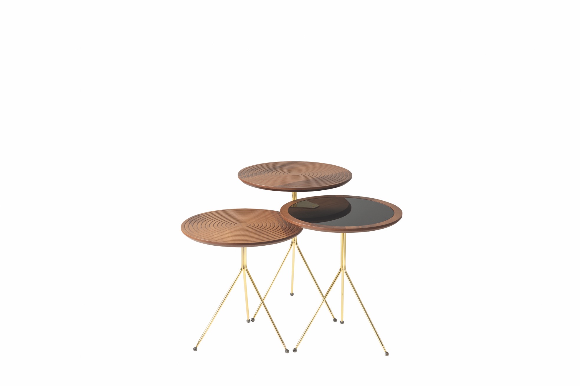 Paris 3 lü Gold Sehpa