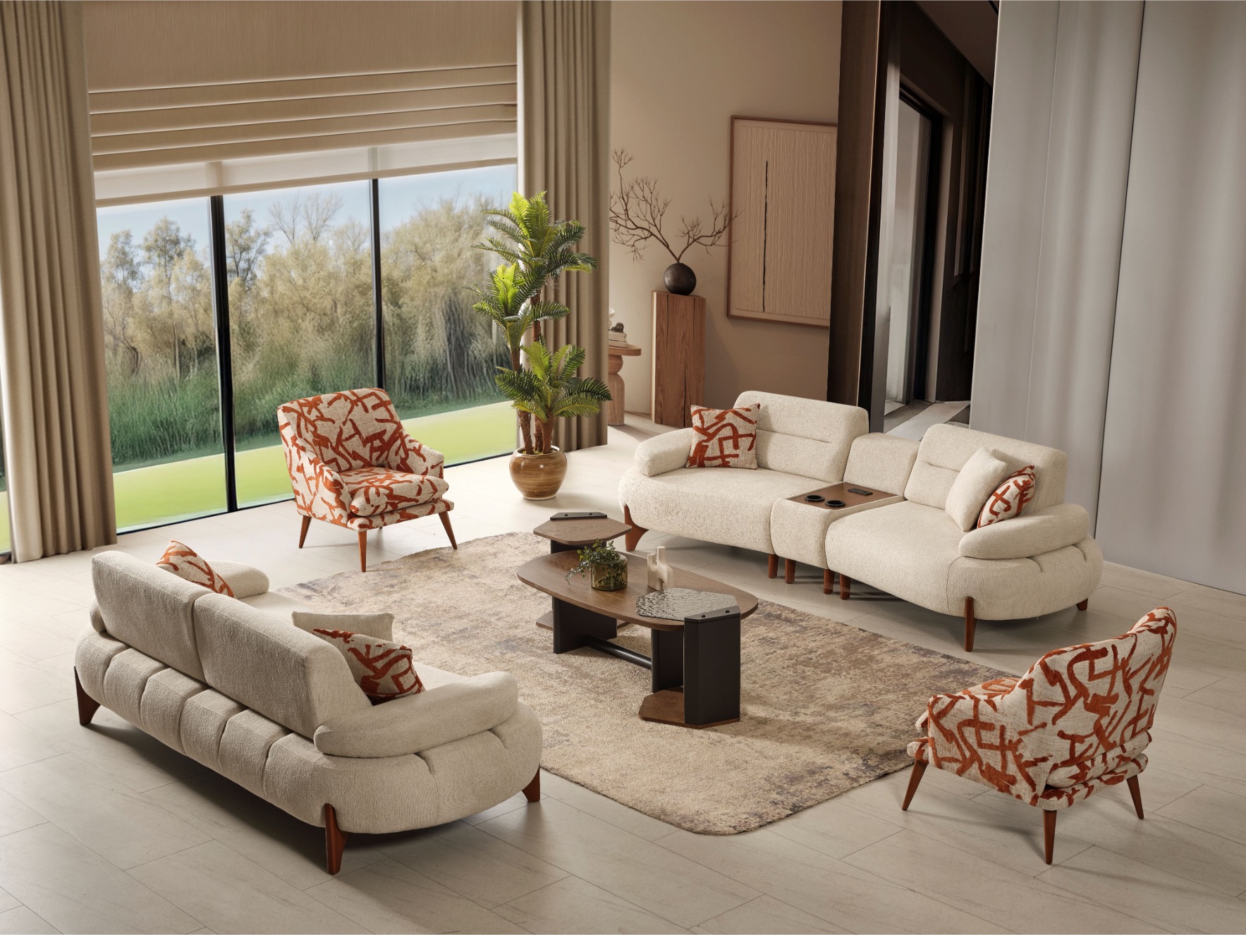 Lotus Wooden Koltuk Takımı