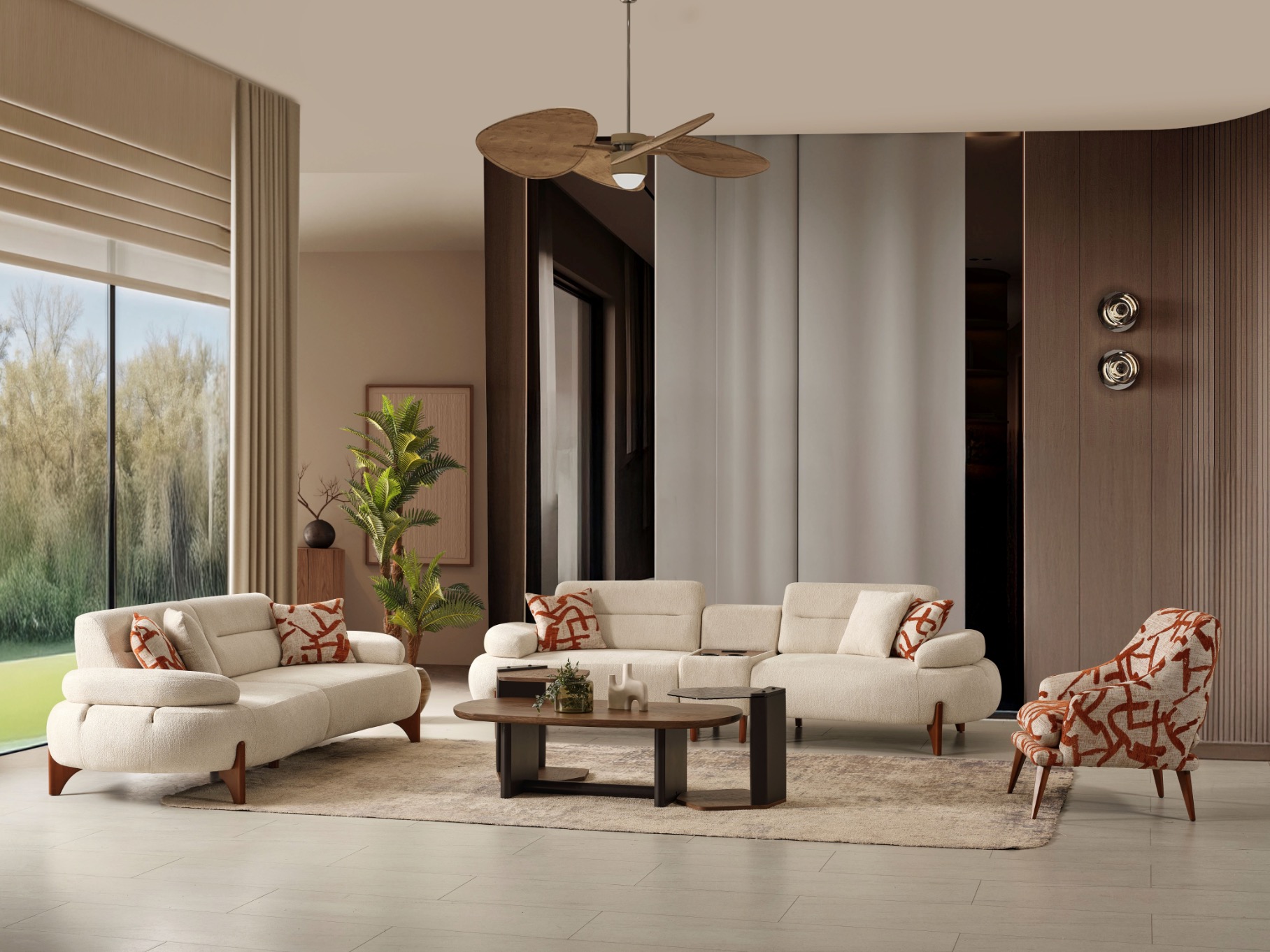 Lotus Wooden Koltuk Takımı