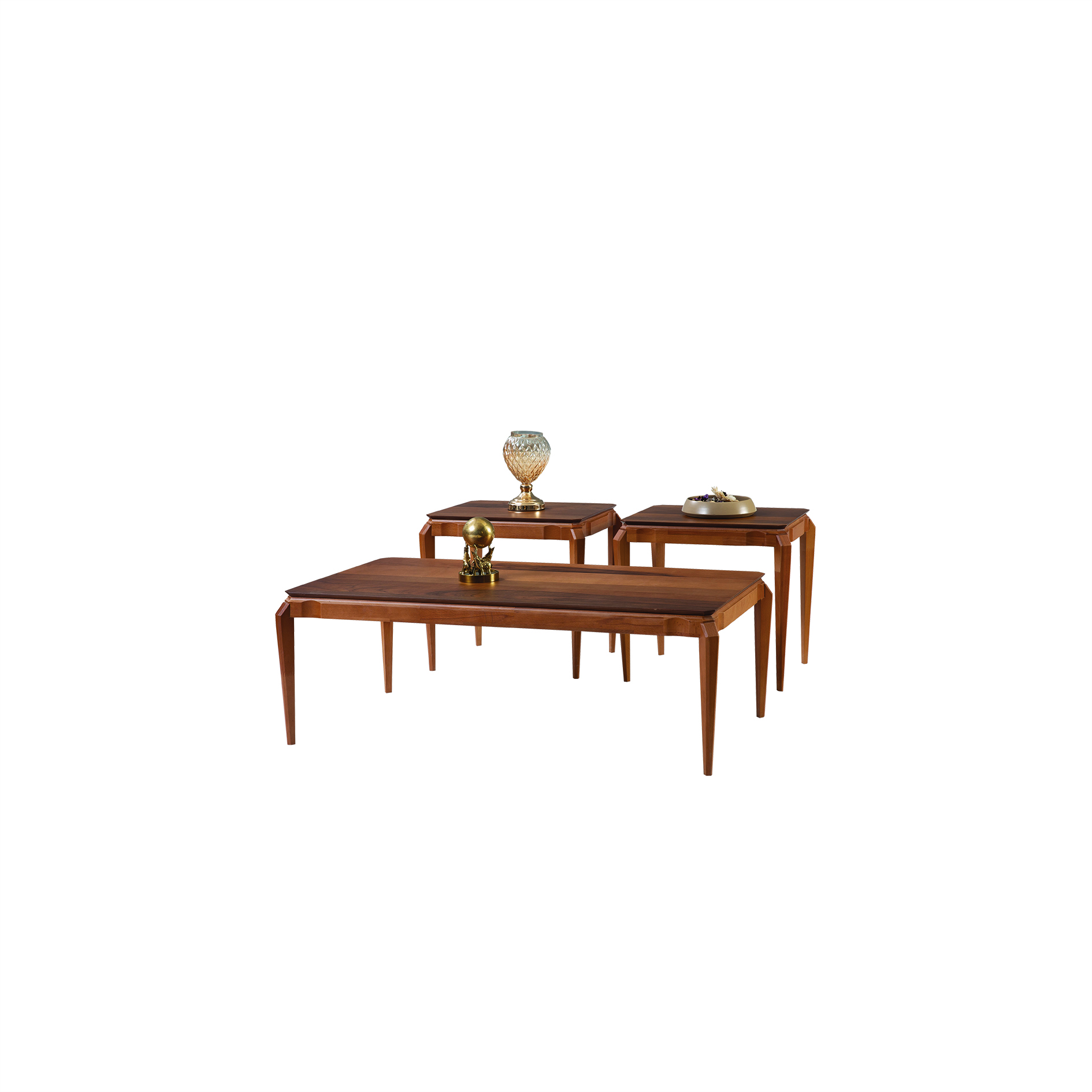 3 lü Ahşap Sehpa Set