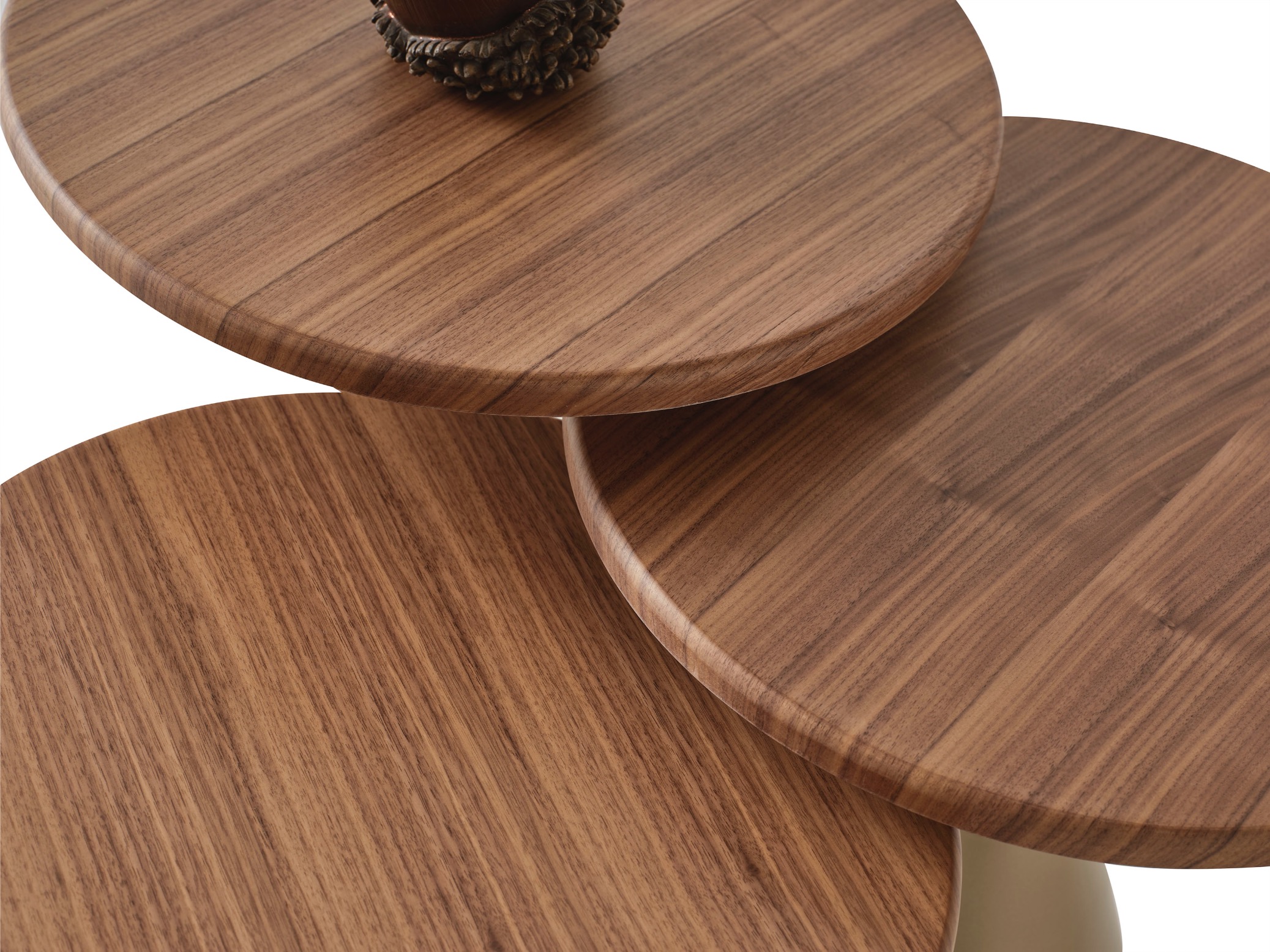 Traverten Walnut 3 lü Sehpa
