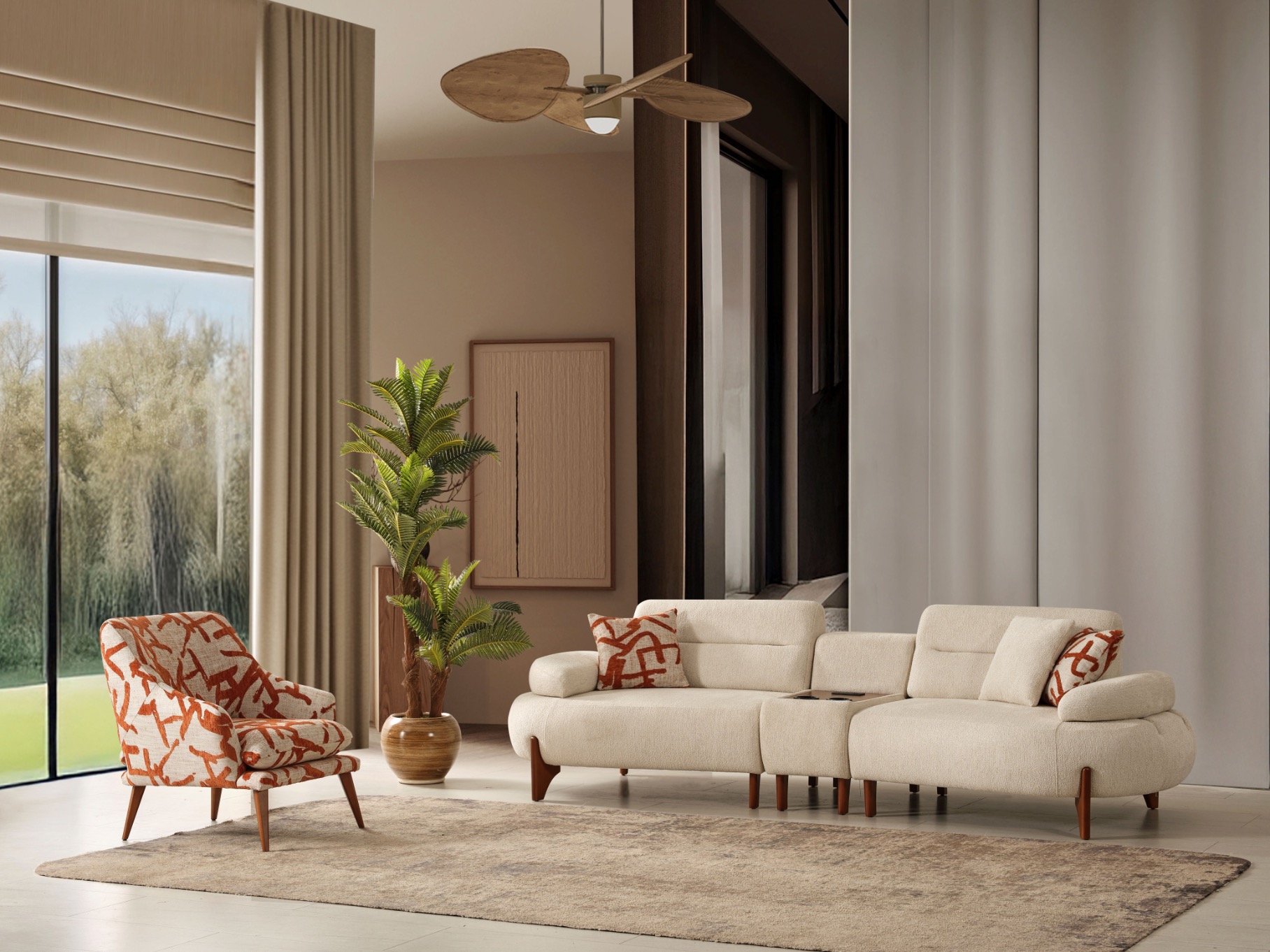 Lotus Wooden Koltuk Takımı